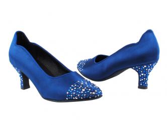 SALSASCHOEN GESLOTEN BLAUW STRASS  